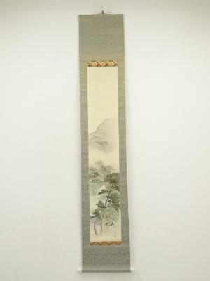 渡辺祥英筆　山水図　肉筆絹本掛軸